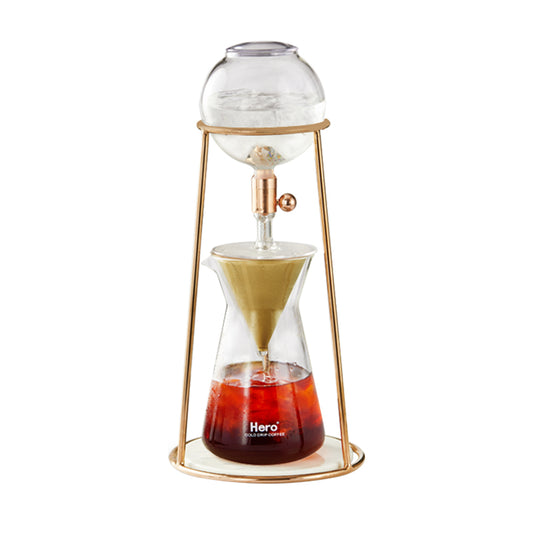 Dingyuan Mini Ice Drip Coffee Maker: 2-4cups Rose Golden